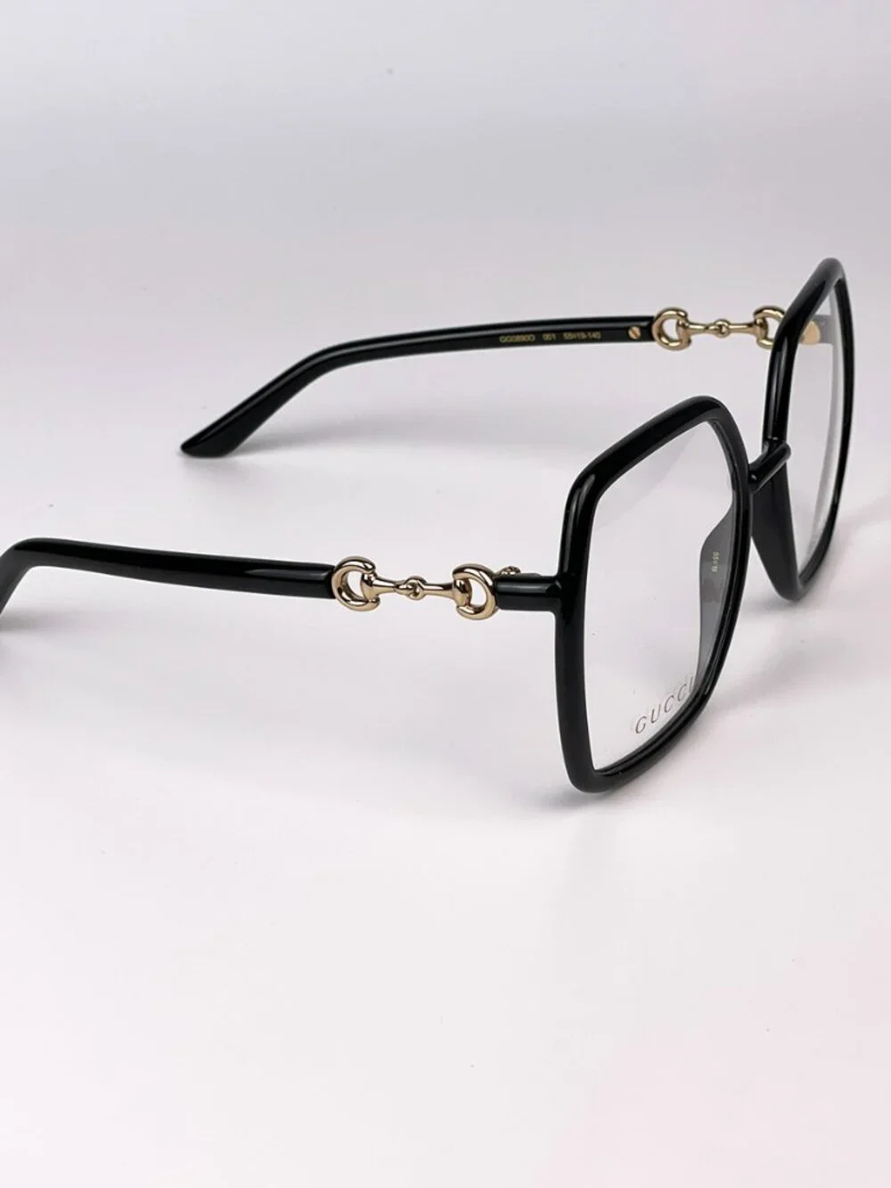 GUCCI GG0890O 001 SHINY BLACK OVERSIZED SQUARE EYEGLASSES